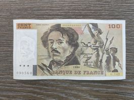 Frankreich 100 Francs 1990 Serie G.143, RAR !!!!!!