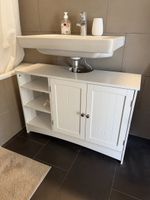 Bathroom Cabinet White two doors shelves used