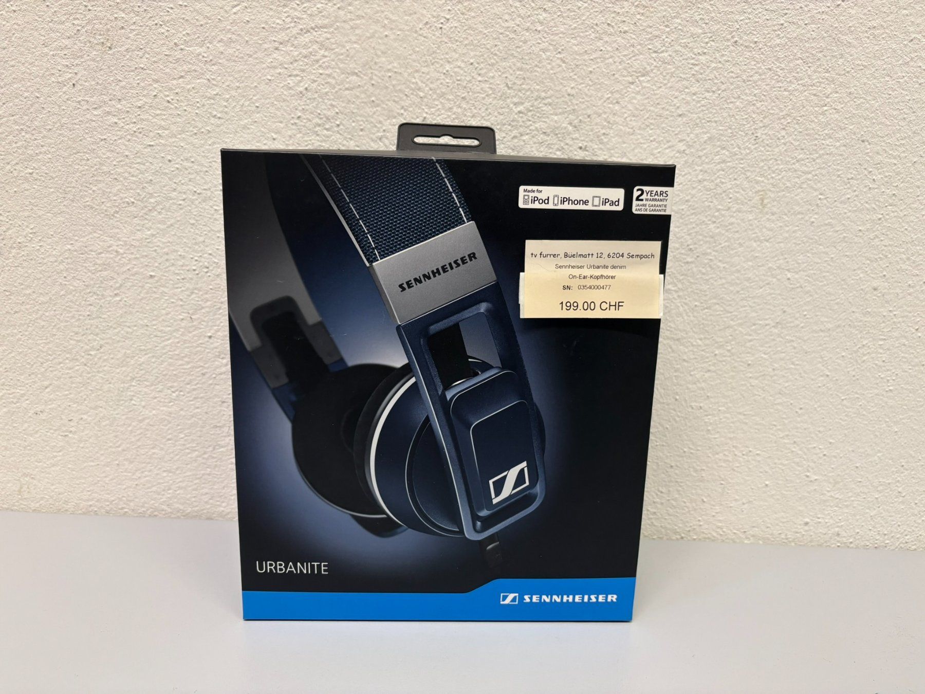 Sennheiser Cuffie: Sennheiser Urbanite denim On-Ear-Kopfhörer – Nuovo (secondo la descrizione) da Hochdorf venduto da av-electronics