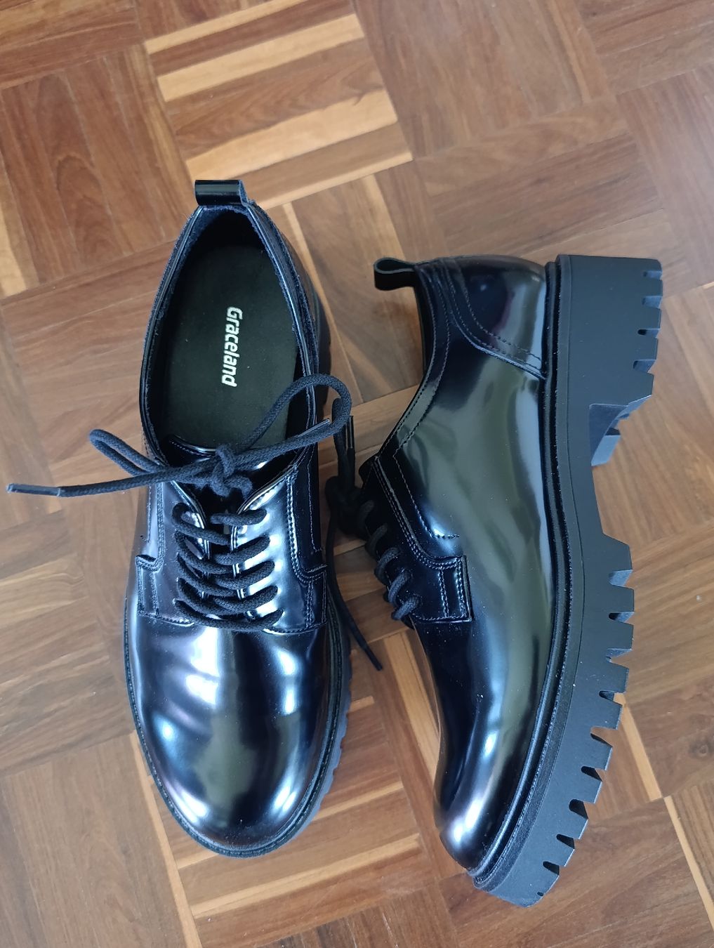 Graceland Damenschuhe: Schnürschuhe schwarz Gr. 40 – Neu (gemäss Beschreibung) aus Baar von L.isa28