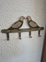 Wandhaken Garderobe 4 Haken Vögel Dekoration Messing 