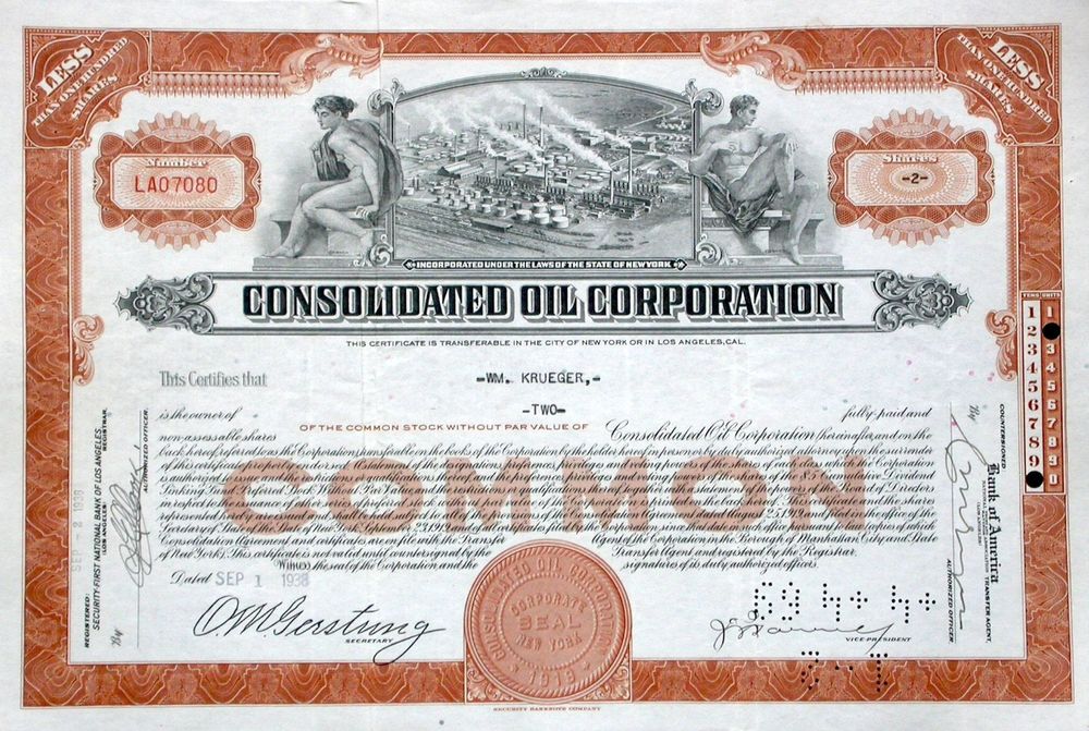 Consolidated Oil Corporation - 1937 (Gebraucht) in Solothurn für CHF 3 ...