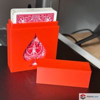 3D Printed Playing Card Box Red Deck Storage Case