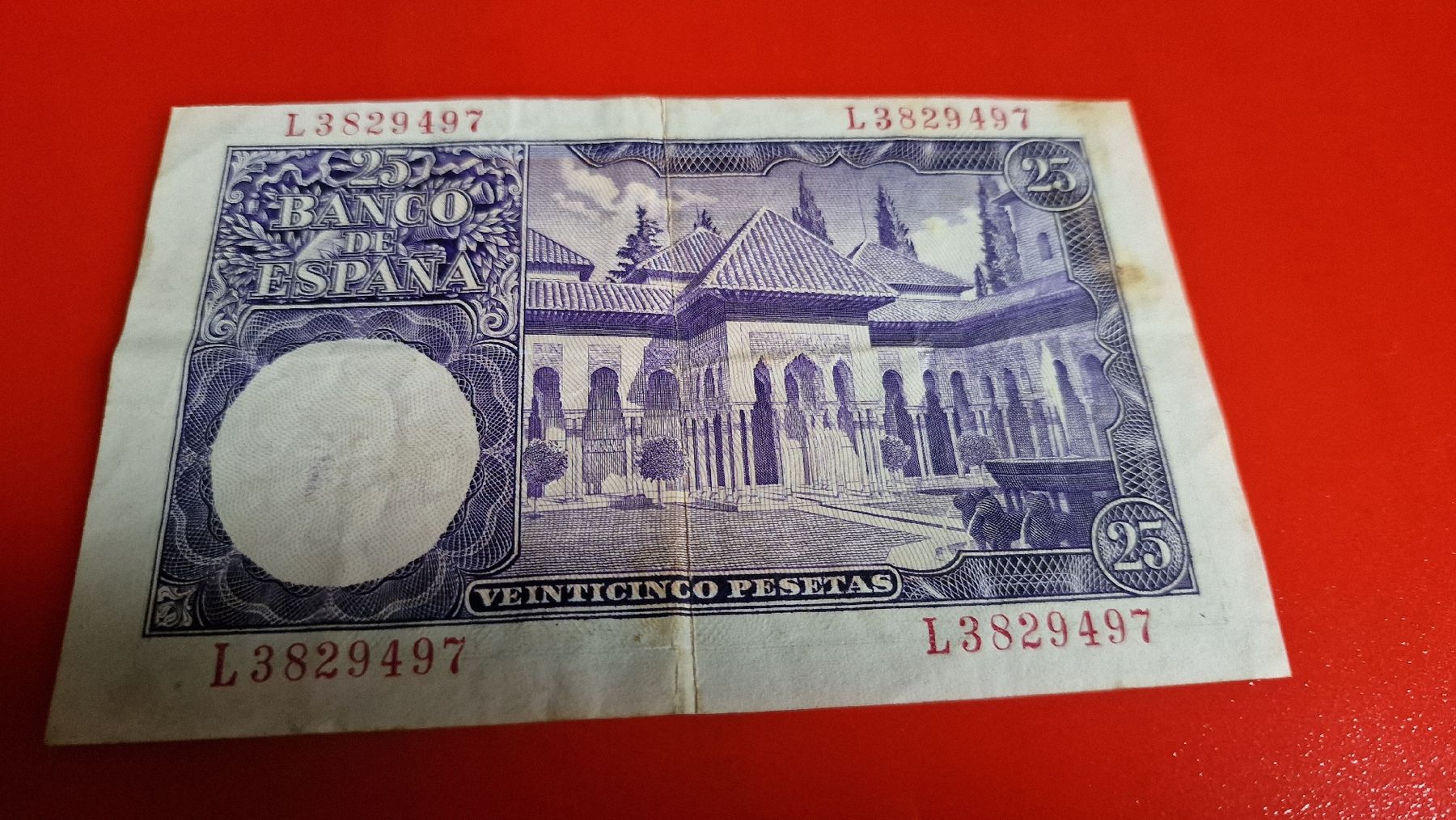Banknoten: Banknote Spain 1954 – Gebraucht aus Herisau von Antiques.AR 1