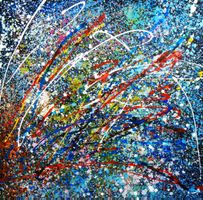 Homage of Pollock - Blaue Lagune