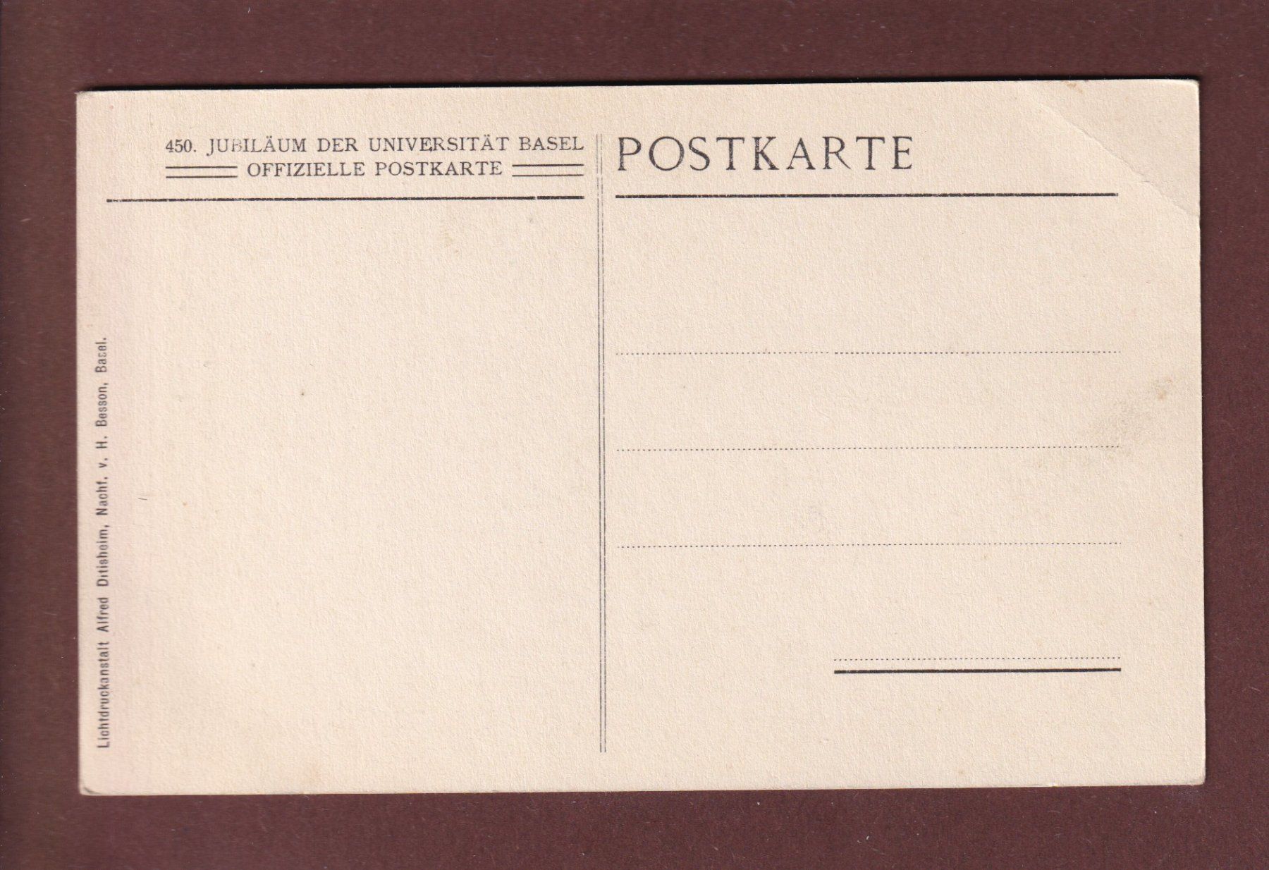 Cartoline postali: BASEL - Universität // Eckbug // – Usato da Pully venduto da nicecards 1