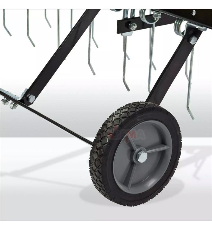 Bituxx Rasenstriegel Vertikutierer 120cm - Rasenlüfter Mit 30 Zinken Für Rasentraktoren