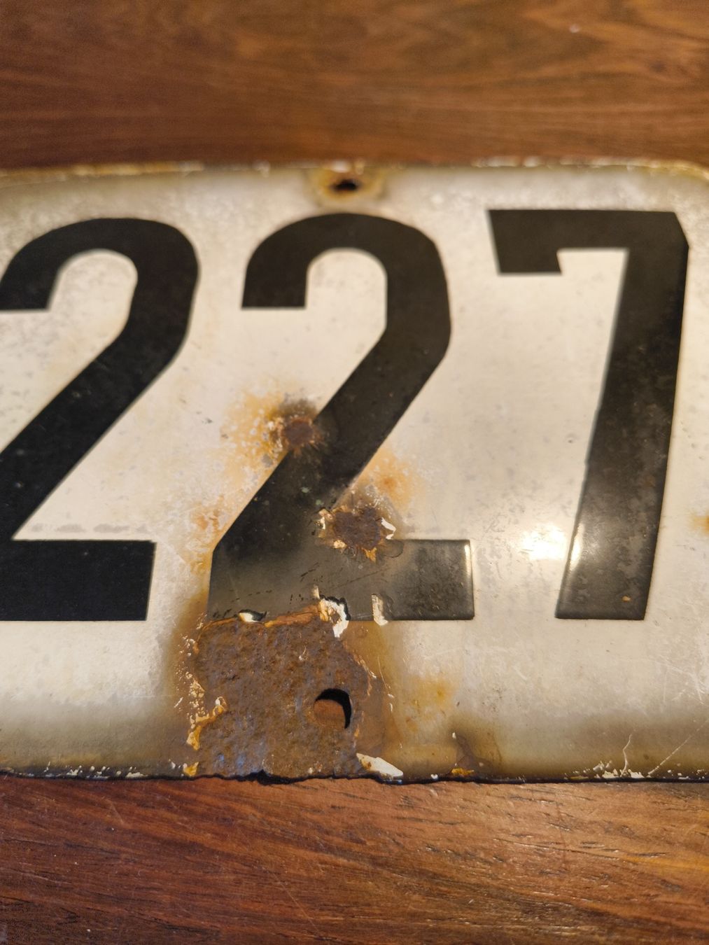 Insegne: Emailschild Hausnummer 227 – Usato da stettlen venduto da VintageBern_ch 2