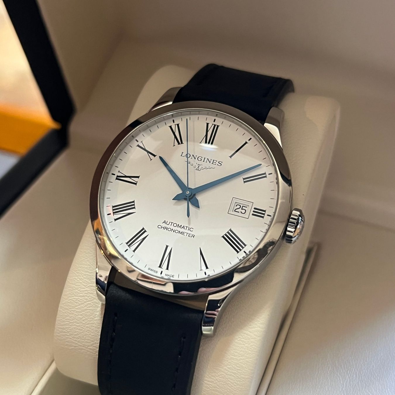 Longines Orologi: Longines Record Automatic Date L2.820.4.11.6 – Usato da Carouge GE venduto da Watchaser 2