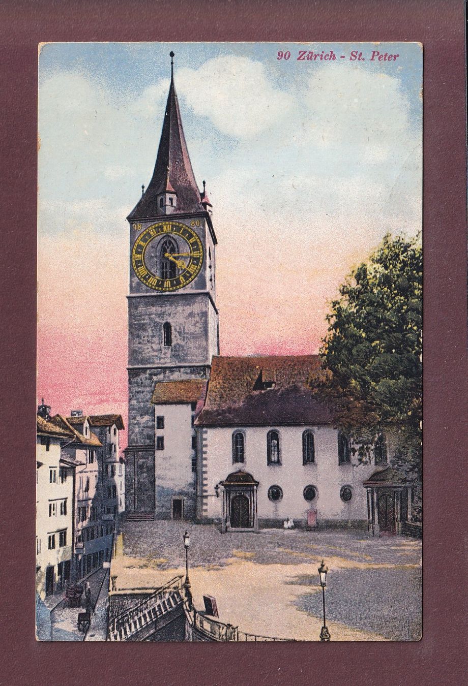 Ansichtskarten: ZÜRICH - St. Peter - 1917 – Gebraucht aus Pully von nicecards
