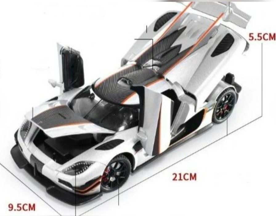 21cm Modellauto Koenigsegg One1 Modellauto 1:24 Die Produktbild-Vorschau 3
