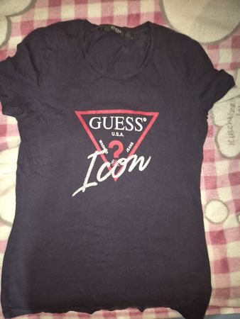 Guess Icon T-Shirt, Damen, Grösse S, Dunkelblau, Top!