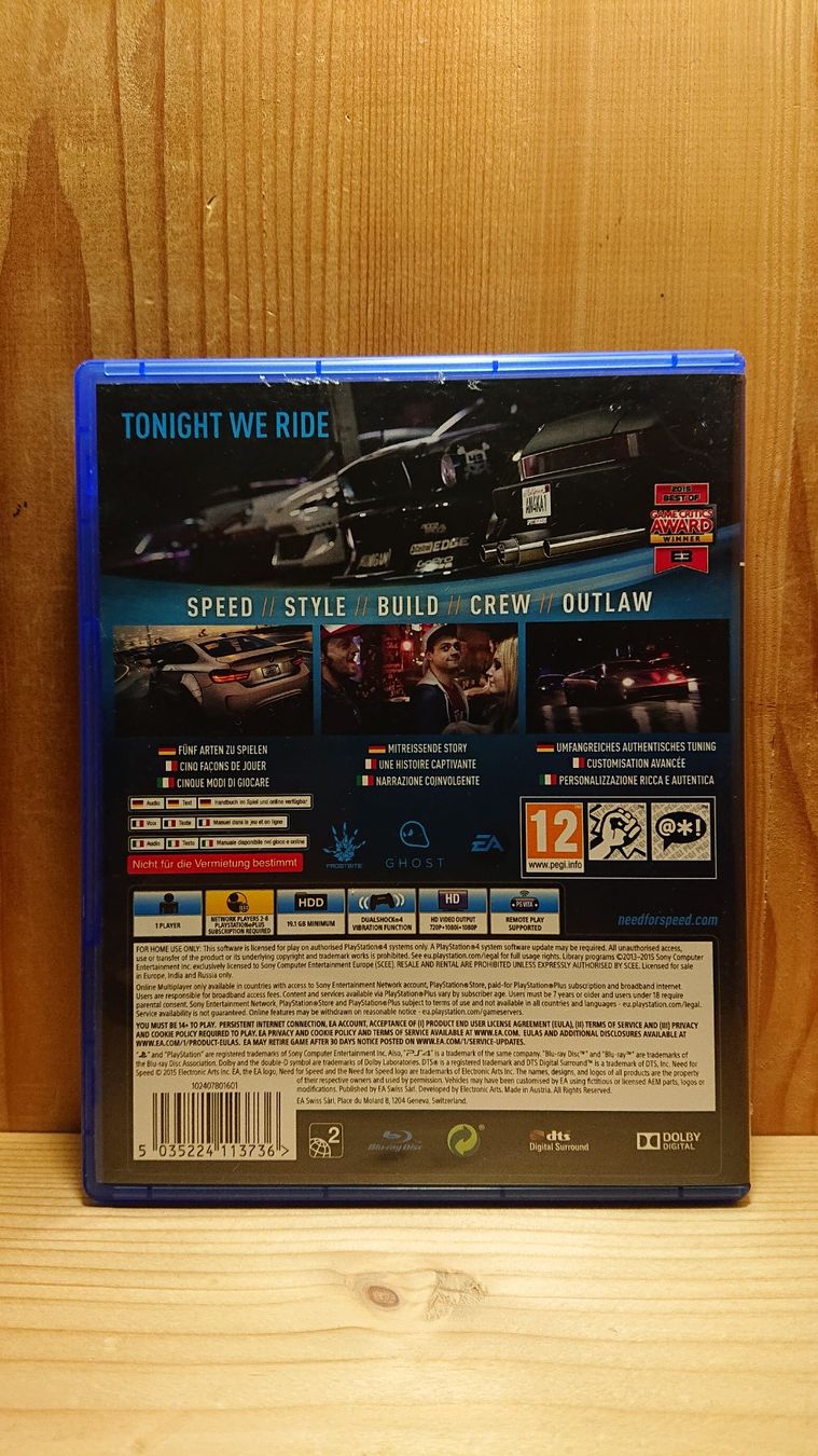 Sony Giochi: NEED FOR SPEED PS4 Game – Usato da Wilderswil venduto da Exebub 1