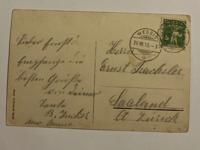 Ansichtskarten: Historische Ansichtskarte Weggis mit Pilatus – Gebraucht aus Bauma von Baumer71 1