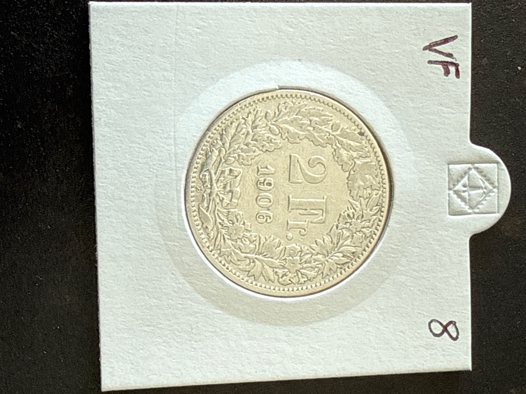 Tutti le monete: Swiss 2 francs 1906 Silver Coin – Usato da Pully venduto da ta571