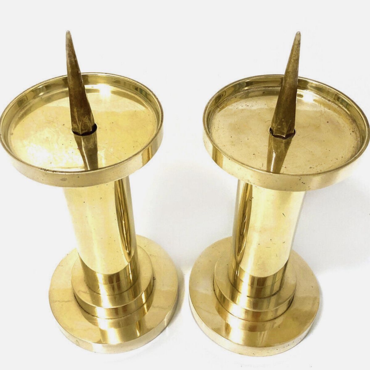 Bougeoirs: 2 grosse Kerzenständer aus Bronze oder Messing – D'occasion à Luzern par downtonabbey 1