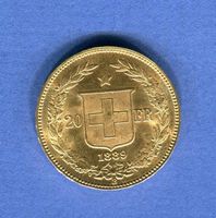 (233) 20 Fr. 1889 Helvetia Top Stgl Gold