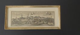 Historischer Kupferstich "Marckt Geisenfeldt" – Gerahmt