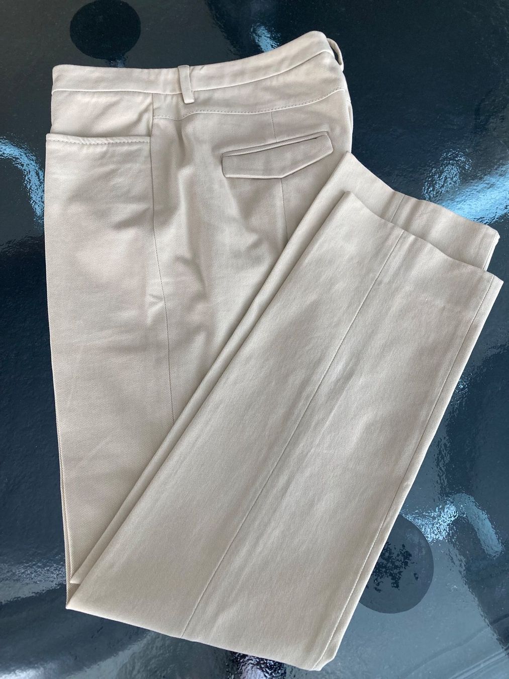 Loro Piana Pantaloni: Wunderbare Loro Piana Sommerhose, IT40, Baumwolle, sand hell – Usato da Zürich venduto da elegantissima