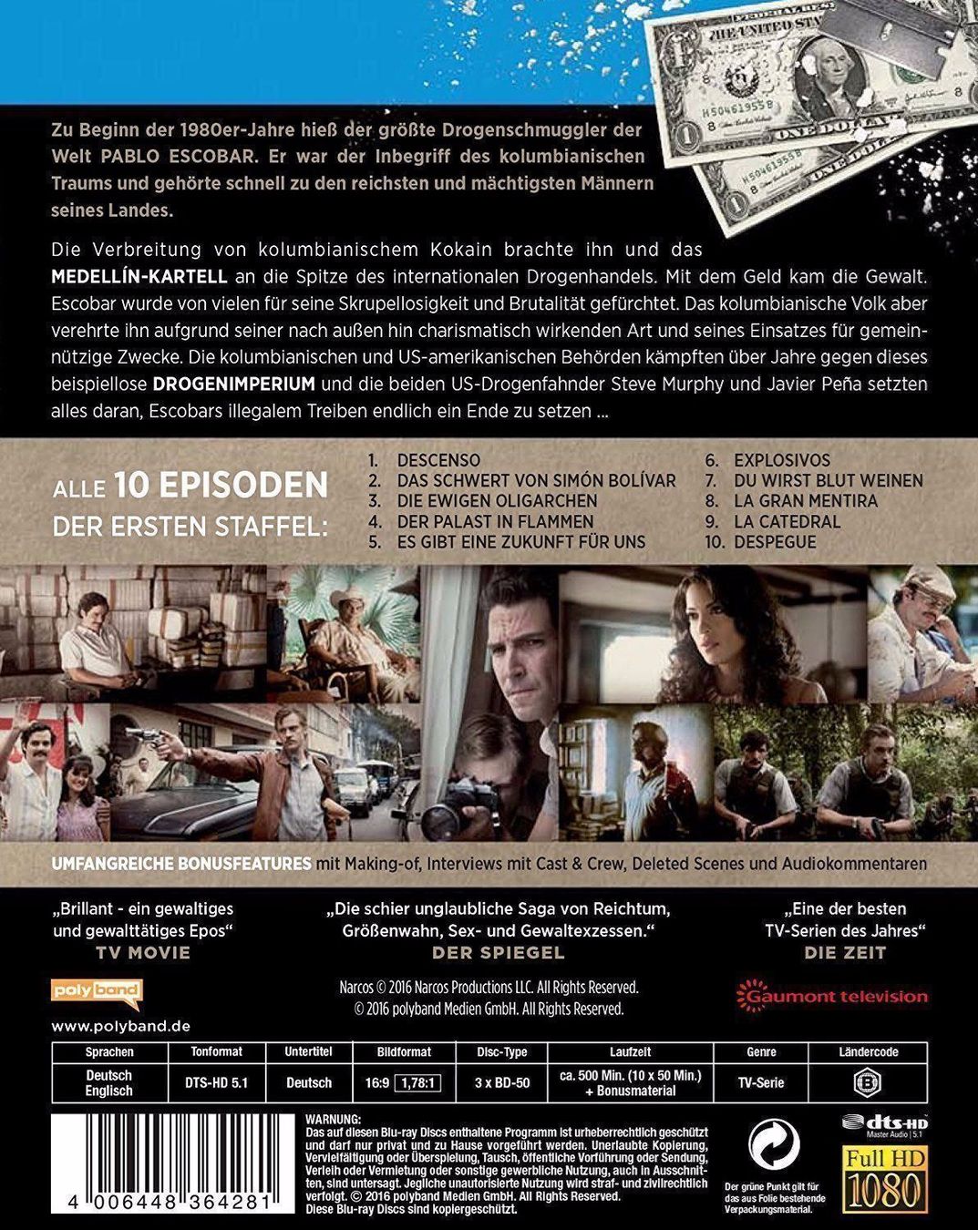 Tutti i DVDs: Narcos ***erste Staffel*** DEUTSCH – Usato da Winterthur venduto da Panam1 1