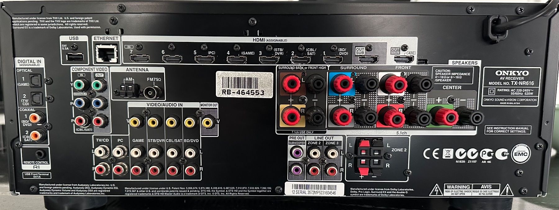 Onkyo Récepteurs: ONKYO TX-NR616 Black – D'occasion à Uster par Niki1922 1