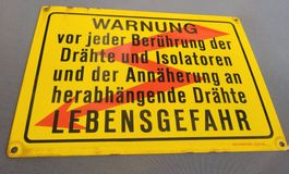Emailschild SBB, Warnschild