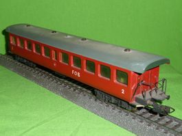 antiker POCHER Seetal Plattformwagen SBB rot gemalt  "FOB"
