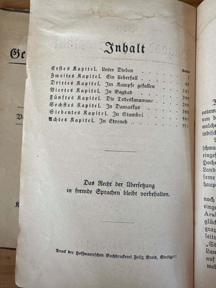 Libri: 2 alte Bücher von Karl May – Difettoso da Rümlang venduto da euqinom16 2