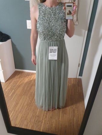 NEU Abendkleid lang mit Pailletten Grösse M