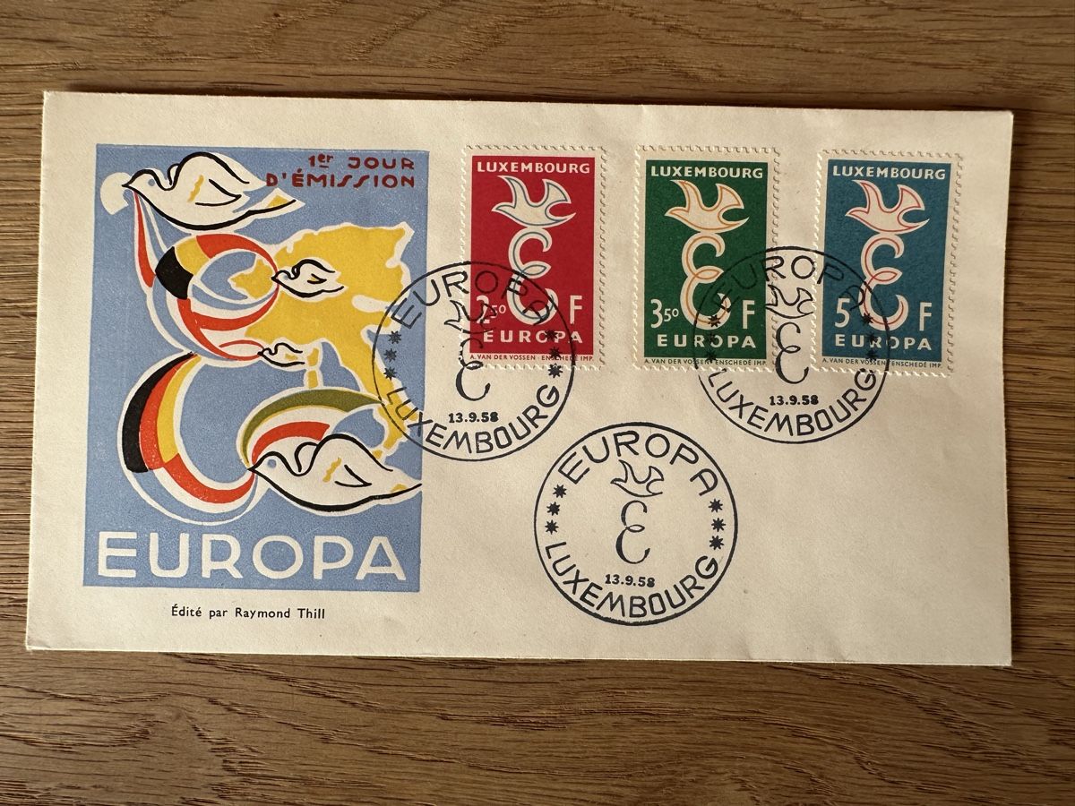Alle Briefmarken: Luxemburg - 1958 FDC Europa – Gebraucht aus Schmitten / FR von Samsara169