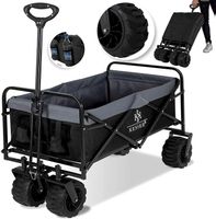 KESSER Bollerwagen Breite Reifen schwarz