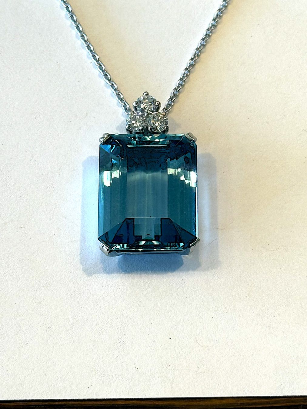 Catenine: Halskette mit Aquamarin und Diamanten – Usato da Affoltern am Albis venduto da nce_vx5f