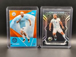 Sergio Aguero Blue Moon /25 Topps & Panini Obsidian /195