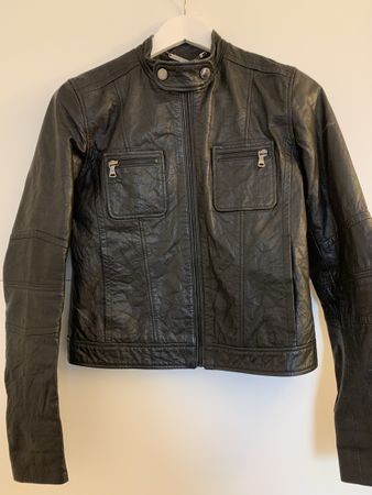 Calvin Klein Jeans Lederjacke Gr. S