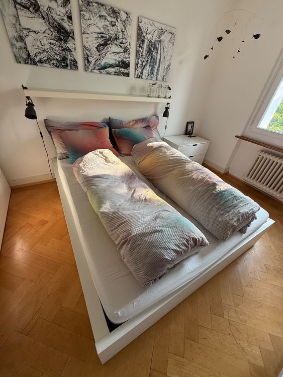 IKEA Doppelbett 160x200, MALM weiss, mit 4 Auszugsschubladen (Gebraucht ...