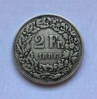 1886 2 Franken Silber ss