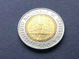Sehr schöne 500 Lire ISTAT 1995
