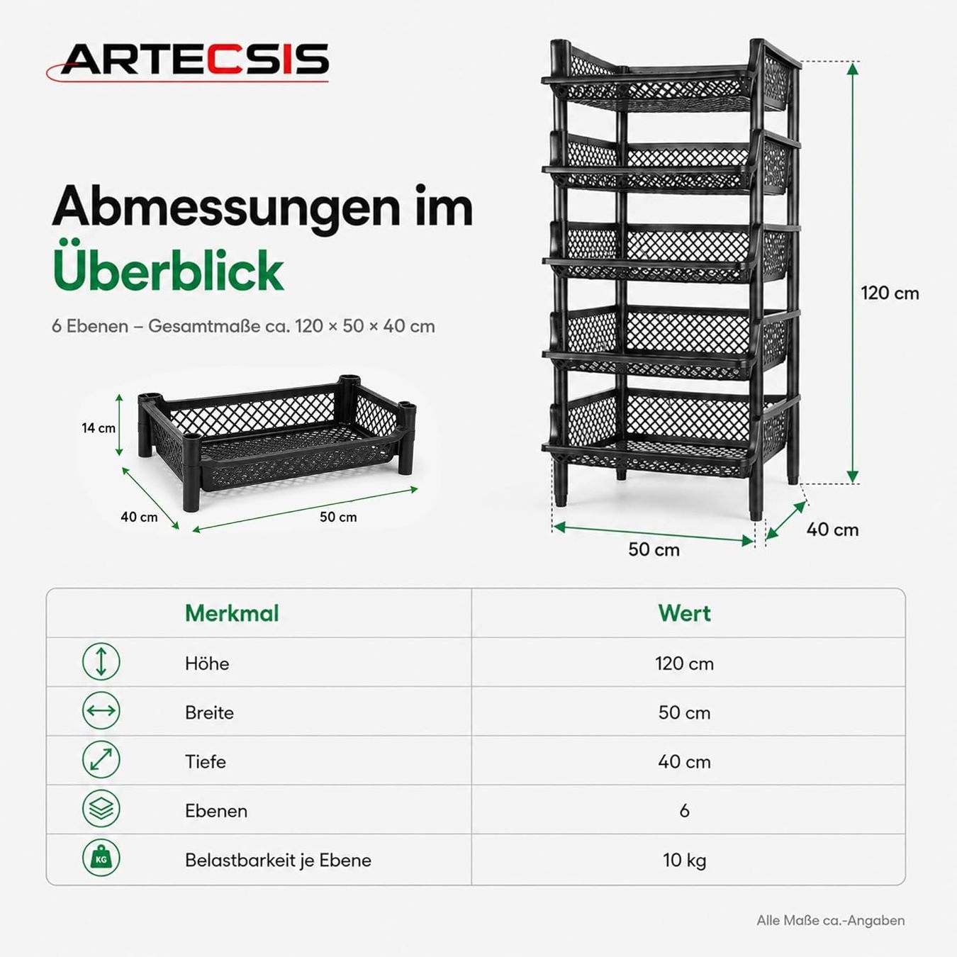 Regale: Korbregal Kunststoff Stapelbar 6 Elemente Schwarz – Neu und originalverpackt aus St. Gallen von sch_zsz7 1