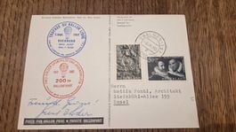1962 Dolder Ballonpost Albis ab Salmen NL mit Unterschrift