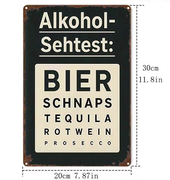 Ecriteaux: Schild "Alkohol Sehtest" – Neuf avec emballage d'origine à Gerlafingen par Tsuru 1