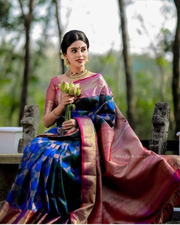 Neu! Indische Hochzeits Sari/ Saree / Sari Stoff über 5m