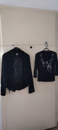 Schickes Set: Samt-Jacke & Oberteil, Gr. S - Herbstlook!