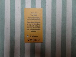 Bahnbillett BERN Rd Kontrollmarke zu Kollektivbillett - M270