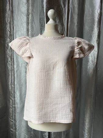 MAISON MIAKI «Butterfly» Bluse Musselin Rosé Gr. S – wie NEU