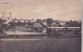 St. Urban Bahnhof mit Zug