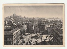 Ansicht Stadt Mailand mit Via Dante, Castello Sforzesco 1937