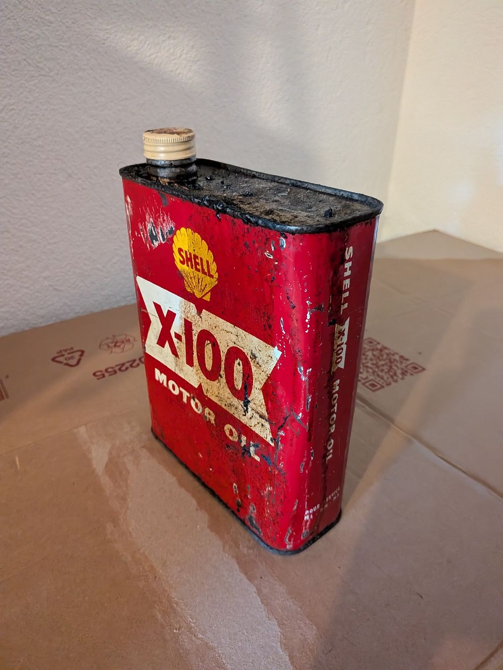 Accessori per altri veicoli: Shell X-100 Motor Oil Blechdose O – Usato da Boppelsen venduto da ThomasFrn