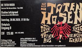 1 Ticket für das Toten Hosen Konzert in Zürich
