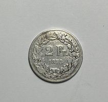 2 Franken Münze Schweiz 1878