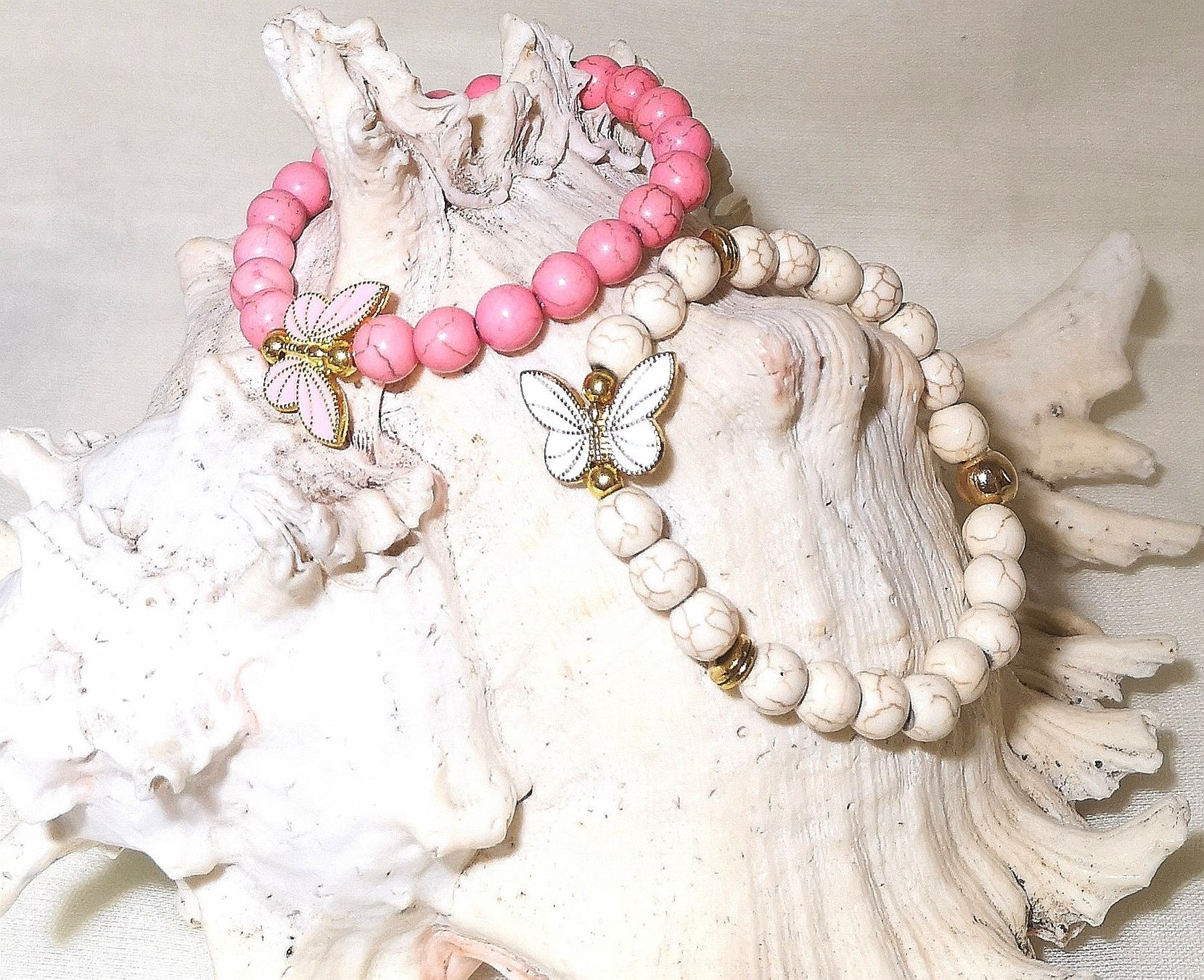 Bracciali & Braccialetti: rosa Schmetterlings-Armk. - Spendenaktion – Nuovo (secondo la descrizione) da Unterkulm venduto da Nachtigall 3